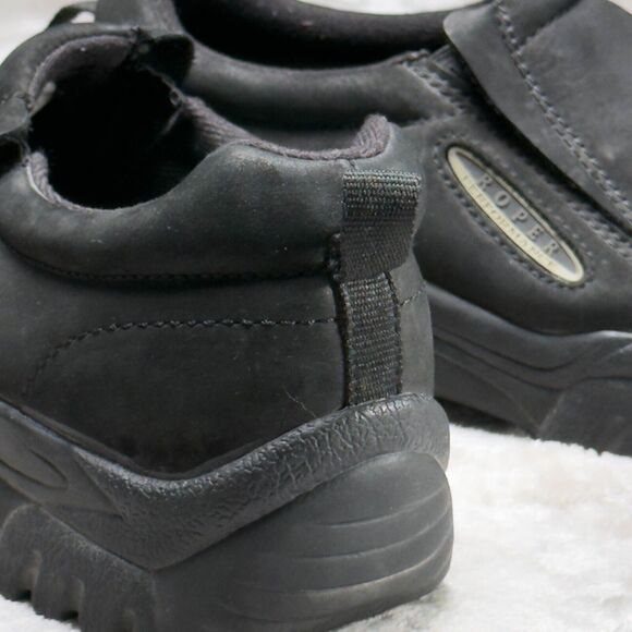 Roper Performance Black Leather Slip On Work Safety Shoes Mens Size 9 - Picture 9 of 16